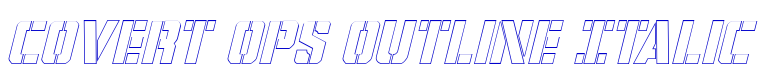 Covert Ops Outline Italic fuente